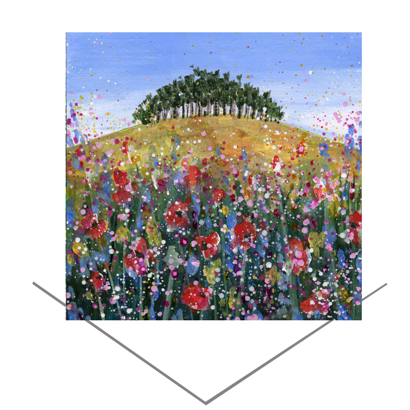 Over the Hill  Greetings Card